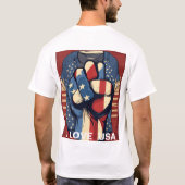 Grappig ontwerp voor t shirt Een vuist in de vorm (Achterkant)