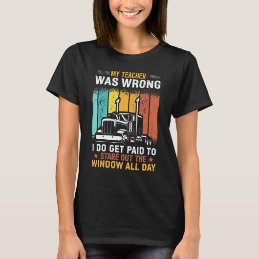 Grappig ontwerp voor vrachtwagenchauffeursliefhebb t-shirt (Voorkant)