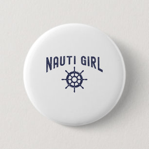 Grappig ontwerp voor vrouwen die van bootvaren hou ronde button 5,7 cm