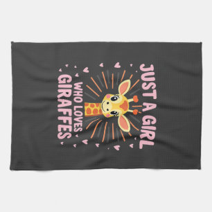 Grappig ontwerp voor vrouwen meisjes safari-giraff theedoek