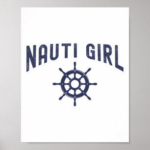 Grappig ontwerp voor vrouwen met varend meisje poster