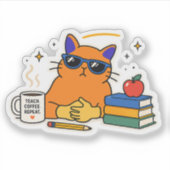 grappig ontwerp voor waardering van leraren sticker (Voorkant)