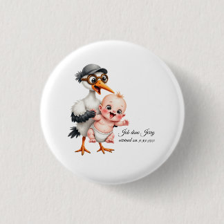 Grappig ontworpen sticker knoppen baby shower aanp ronde button 3,2 cm