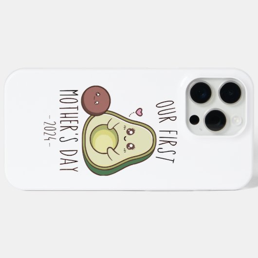 Grappig onze eerste Moederdag Case-Mate iPhone Case (Achterkant (horizontaal))
