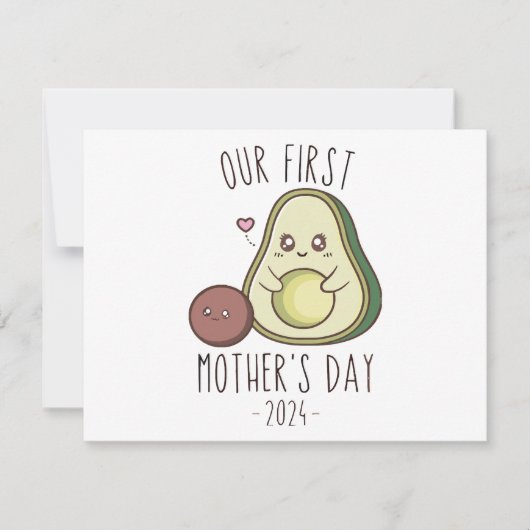 Grappig onze eerste moederdag feestdagenkaart (Voorkant)