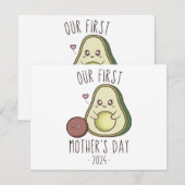 Grappig onze eerste moederdag feestdagenkaart (Voorkant / Achterkant)