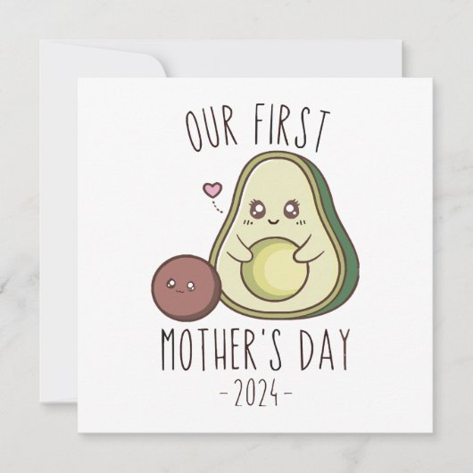 Grappig onze eerste Moederdag Kaart (Voorkant)