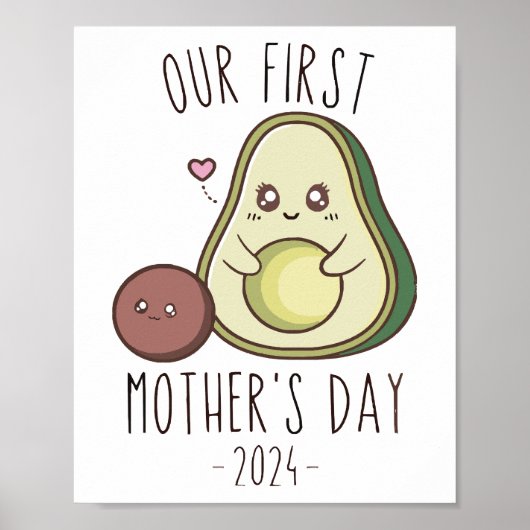 Grappig onze eerste moederdag poster (Voorkant)