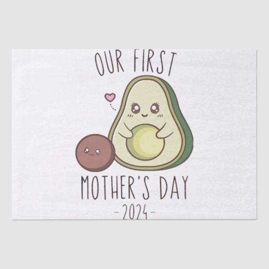 Grappig onze eerste Moederdag Tissuepapier (Voorkant)