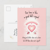 Grappig Onze liefde is als | Verre Valentijnsdag Feestdagenkaart (Voorkant / Achterkant)