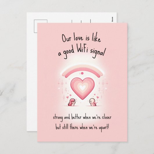 Grappig Onze liefde is als | Verre Valentijnsdag Feestdagenkaart (Voorkant / Achterkant)