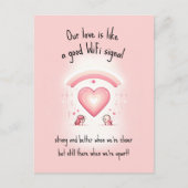 Grappig Onze liefde is als | Verre Valentijnsdag Feestdagenkaart (Voorkant)