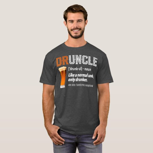 Grappig oomdruncle Definitie als een normaal T-shirt (Voorkant volledig)