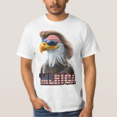 Grappig op 4 juli: American Bald Eagle en Mullet T-shirt (Voorkant)