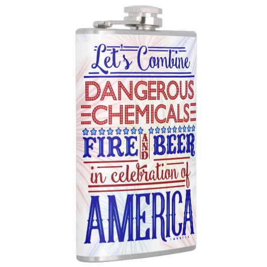 Grappig op 4 juli vuurwerk Beer Onafhankelijkheids Heupfles (Rechts)