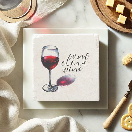 Grappig op Cloud Wine Onderzetter
