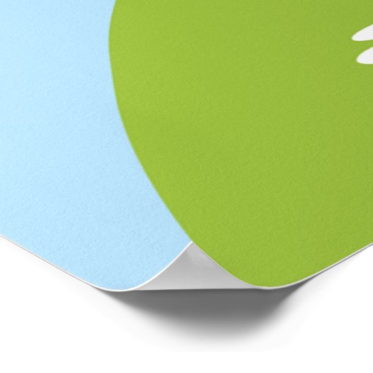 Grappig op een Poster op een heuvel (Hoek)