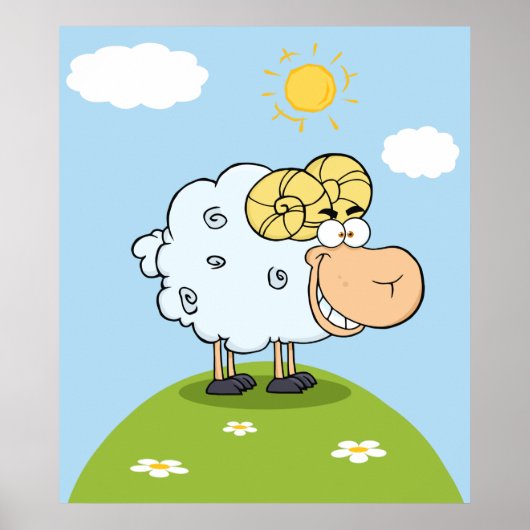 Grappig op een Poster op een heuvel (Voorkant)