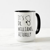 Grappig op maat gemaakt dokter naam cadeau – Het i Mok (Voorkant rechts)