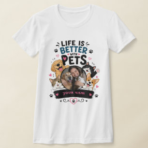 Grappig op maat gemaakt huisdierliefhebber foto T- T-shirt