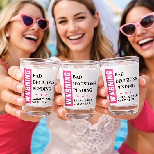 Grappig op maat gemaakte bruidsentourage feestfavo shot glas