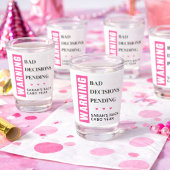 Grappig op maat gemaakte bruidsentourage feestfavo shot glas