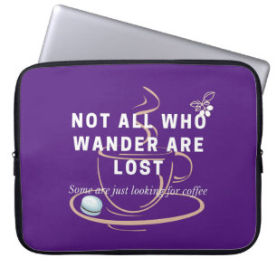 Grappig op zoek naar Muismat Coffee Quote Gel Laptop Sleeve