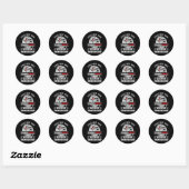Grappig Opa Dinosaur Geschenk Grandpasaurus Dino Ronde Sticker (Vel)