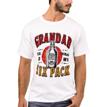Grappig Opa Six Pack T-shirt -Vaderdag Beer Gift