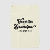 Grappig opa Vaderdag cadeau voor grootvader Golfhanddoek (Voorkant)