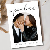 Grappig "Open Bar" Foto bruiloft Save the Date
