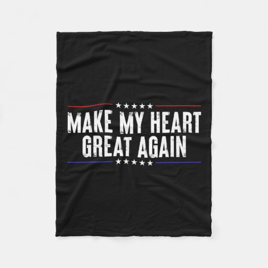 Grappig Open Hart Chirurgie Herstel-Maak Mijn Hart Fleece Deken (Voorkant)