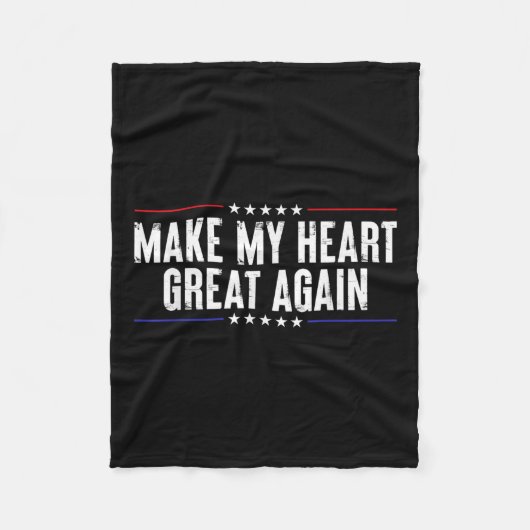 Grappig Open Hart Chirurgie Herstel-Maak Mijn Hart Fleece Deken (Voorkant)