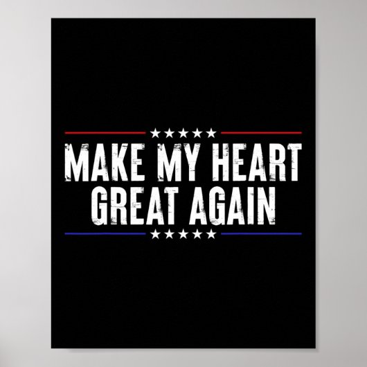Grappig Open Hart Chirurgie Herstel-Maak Mijn Hart Poster (Voorkant)