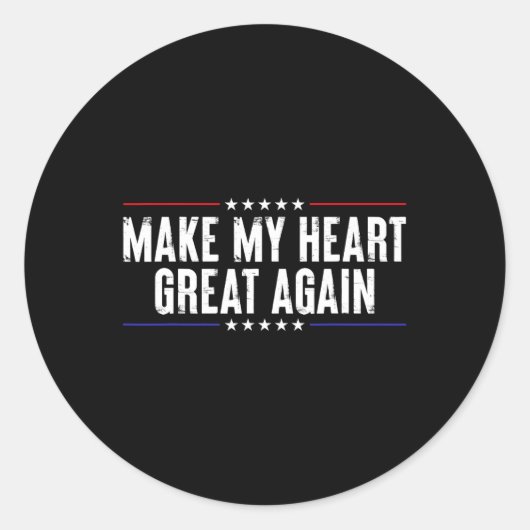 Grappig Open Hart Chirurgie Herstel-Maak Mijn Hart Ronde Sticker (Voorkant)