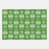 Grappig - Open niet voor Kerstmis Inpakpapier Vel (Voorkant 3)