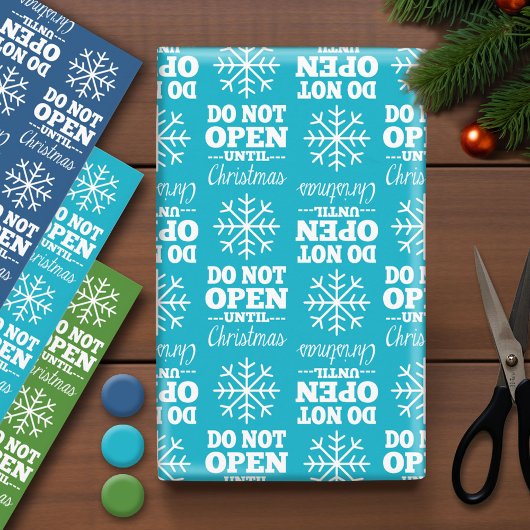 Grappig - Open niet voor Kerstmis Inpakpapier Vel
