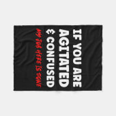 Grappig Opgewonden En Verward Sarcasisch Beledigd Fleece Deken (Voorkant (Horizontaal))