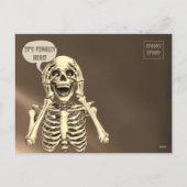 Grappig Opgewonden voor Halloween Skeleton Custom Feestdagenkaart (Achterkant)