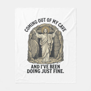 Grappig Opgstanding Grotten Vintage Gravure Shirt Fleece Deken