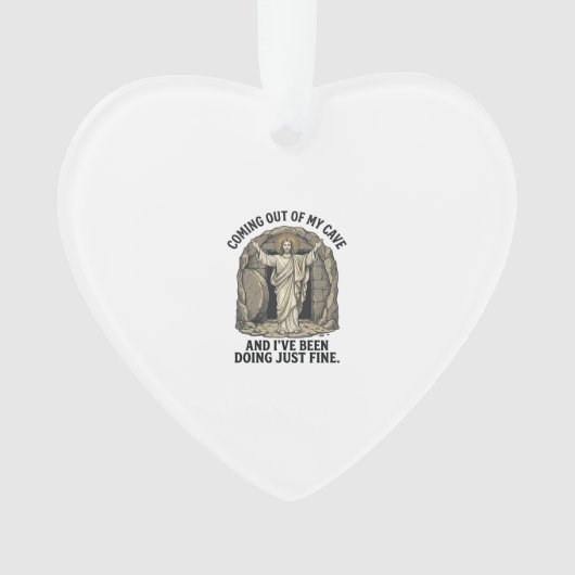Grappig Opgstanding Grotten Vintage Gravure Shirt Ornament (voorkant)