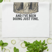 Grappig Opgstanding Grotten Vintage Gravure Shirt Theedoek (Gevouwen)