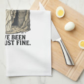 Grappig Opgstanding Grotten Vintage Gravure Shirt Theedoek (Quarter Fold)