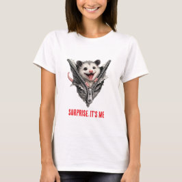 Grappig Opossum Rits Verwachting Vuilnis Zoogdier T-shirt