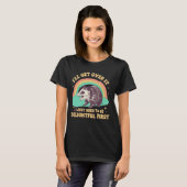 Grappig Opossum T-shirt Dramatisch Maar Charmante  (Voorkant volledig)