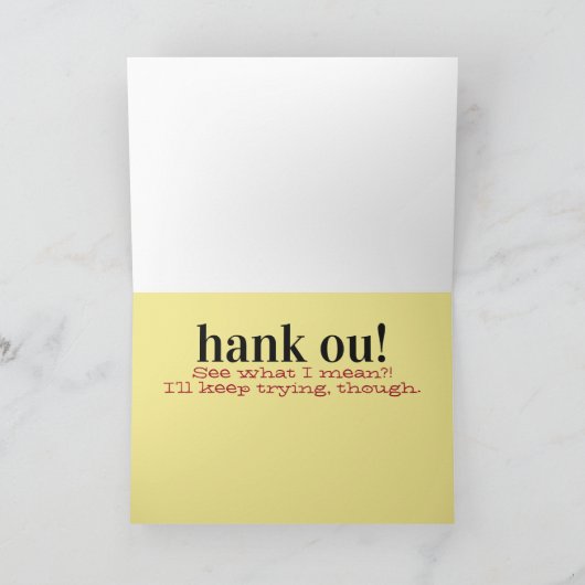 Grappig/oprecht bedankt (Binnen)