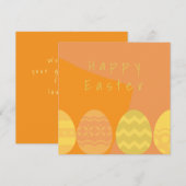 Grappig Oranje Abstract geometrische eieren - aang (Voorkant / Achterkant)