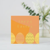 Grappig Oranje Abstract geometrische eieren - aang (Staand voorkant)