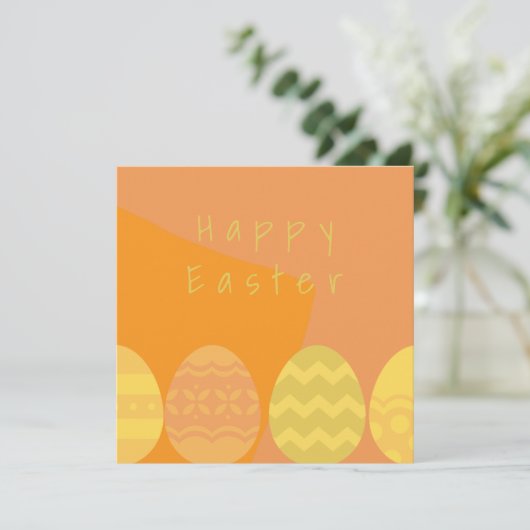 Grappig Oranje Abstract geometrische eieren - aang (Staand voorkant)