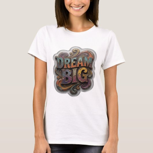 Grappig Oranje DROOM GROOT T-shirt (Voorkant)